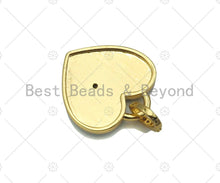 Load image into Gallery viewer, Enamel Colorful F*CK Word On Heart Shape Pendant,CZ Micro Pave Enamel Pendant,Enamel Jewelry,25mm,Sku#L470