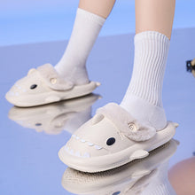 Load image into Gallery viewer, Unisex Shark House Slippers | EVA Couple Slippers with Button