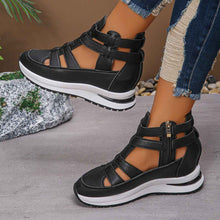 Load image into Gallery viewer, Women's Hollow Out Platform Sandals | Close Toe Velcro Summer Shoes