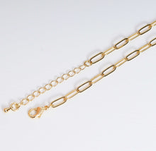 Load image into Gallery viewer, Paperclip chain drop charm necklace, sku#CL14-1