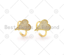 Load image into Gallery viewer, CZ Big Heart Shape Adjustable Ring, Sku#X233