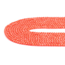 Load image into Gallery viewer, Orange Coral Round Faceted Beads, Sku#U2036