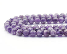 Load image into Gallery viewer, High Quality Genuine Dog Teeth Amethyst Round Smooth Beads,