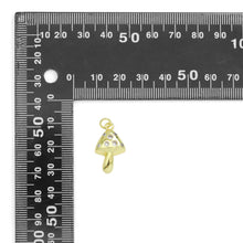 Load image into Gallery viewer, CZ Mushroom Gold Charm, Sku#LK913