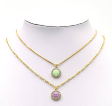 Load image into Gallery viewer, CZ Enamel Round Smiley Face Charm, Sku#F1477C
