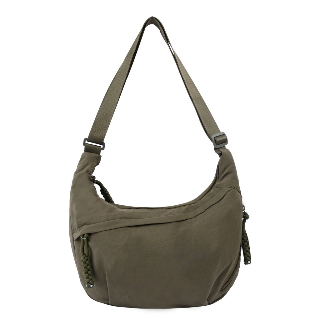 Women's High-Capacity Nylon Crossbody Bag - Lightweight Everyday Shoulder Bag