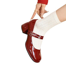 Load image into Gallery viewer, Women's French-Style Chunky Heel Mary Jane Shoes | Spring Summer Heels