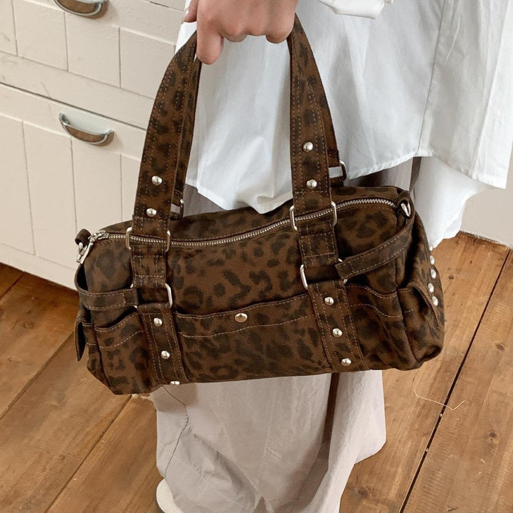 Leopard Print Plush Handbag - Retro Trendy Crossbody Bag for Women