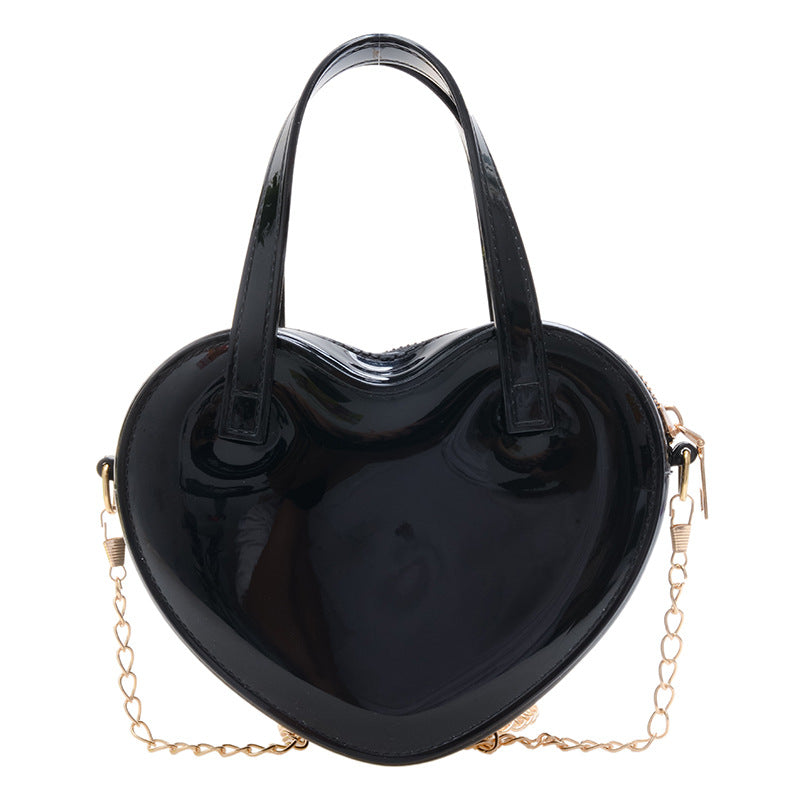 Women's Jelly Heart Mini Crossbody Bag – Cute PVC Shoulder Bag