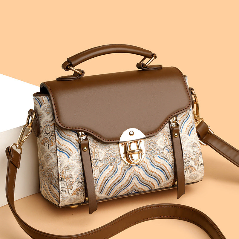 Women's PU Leather Crossbody Handbag - Compact Shoulder Bag with Adjustable Strap