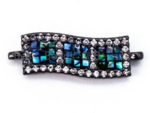 Load image into Gallery viewer, CZ Micro Pave Abalone Rectangle Connector, SKU#E329C