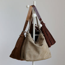 Load image into Gallery viewer, Women's Suede Underarm Shoulder Bag – Soft Structured Crossbody Handbag | Khaki, Caramel, Coffee