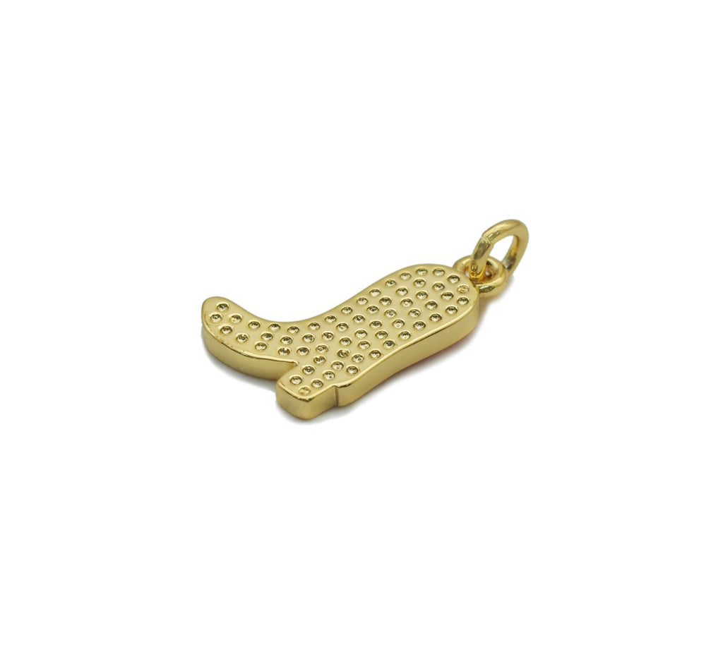 CZ Colorful Enamel Boot Charm, Sku#ML65