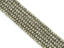 Load image into Gallery viewer, High Quality Genuine Pyrite Faceted Rondelle Beads, 2x3mm, Sku#UA300