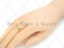 Load image into Gallery viewer, Gold Heart Star Signet Adjustable Ring, Sku#X185