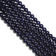 Load image into Gallery viewer, Blue Goldstone Round Smooth Beads, Sku#U1763