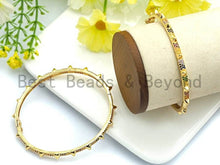 Load image into Gallery viewer, CZ Thin Stud Buckle Bracelet,Sku#X39