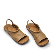 Load image into Gallery viewer, Women's Square Toe Roman Flat Sandals | Open Toe Beach Sandals | Soft PU Leather Slides