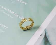 Load image into Gallery viewer, Enamel Lips with Love Word Adjustable Ring, Sku#X294