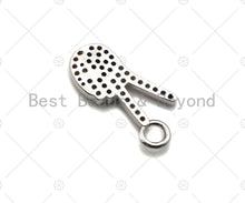 Load image into Gallery viewer, Colorful CZ Micro Pave Peace Hand Charm, Victory Sign Shape charm, Peace Hand Symbol Charm, Hand Sign Charm, 10x21mm, sku#B125