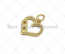 Load image into Gallery viewer, CZ Micro Pave Infinity On Heart Shape Pendant/Charm,Cubic Zirconia Heart Charm, Necklace Bracelet Charm Pendant,12x13mm, Sku#LK236