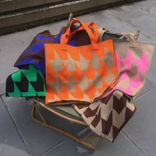 Load image into Gallery viewer, Knitted Women's Handbag – Patchwork Yarn Retro Tote Bag