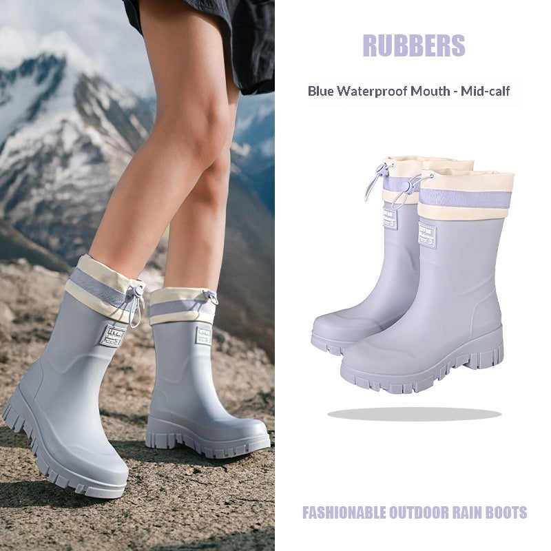 Women's Waterproof Tall Rain Boots | Non-Slip Knee-High & Mid-Calf | All-Season