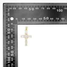 Load image into Gallery viewer, Clear Oval Crystal Cross Charm Pendant, Sku#LD632