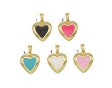 Load image into Gallery viewer, Lockets Enamel Heart Shape Pendant, Sku#FH186
