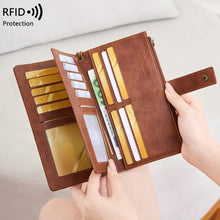 Load image into Gallery viewer, Anti-magnetic Womens Multi-Card Trifold Long Fashion Wallet