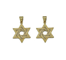 Load image into Gallery viewer, Gold CZ Hexagram Charm, Sku#LX73