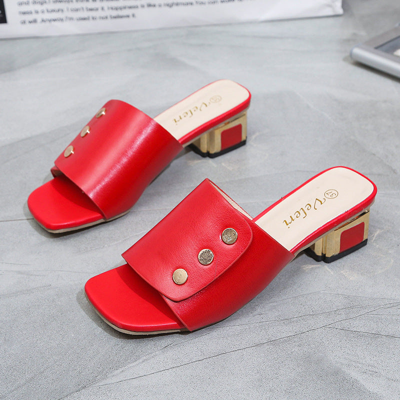 Women's Wedge Slippers - Comfortable Platform Slides for Everyday Wear