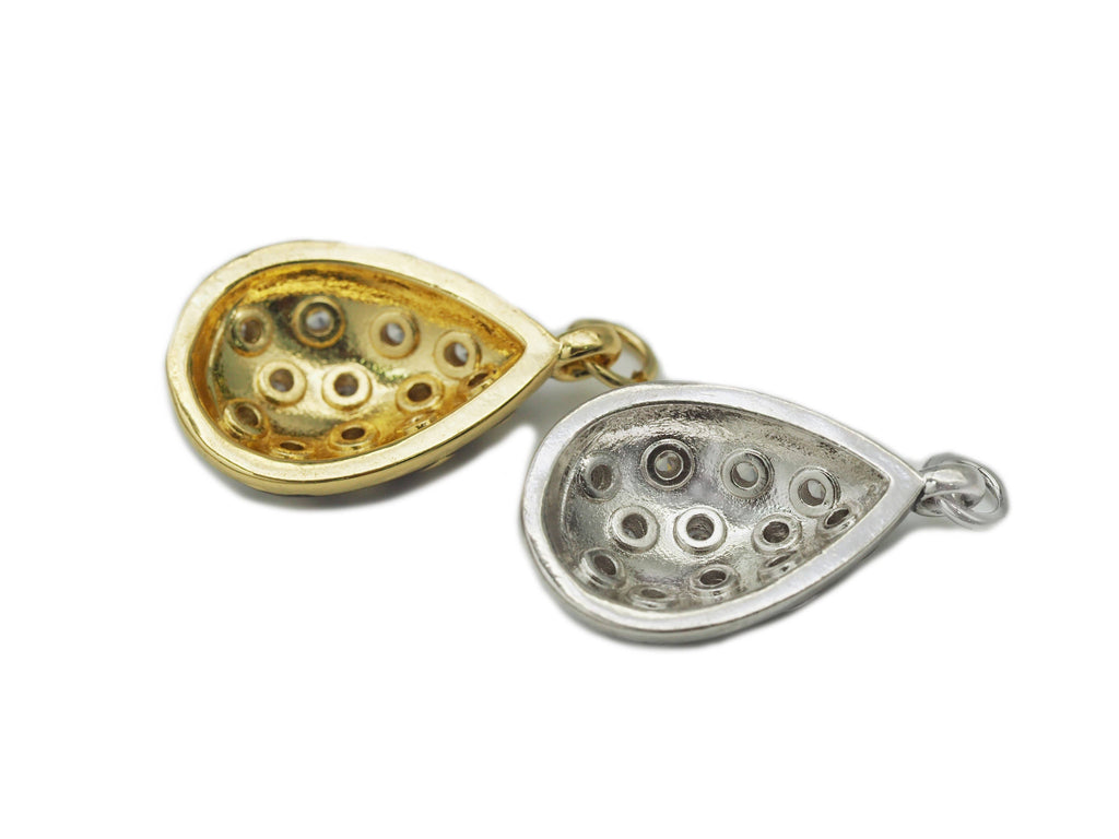 Enamel Evil Eye Heart Pendant, Sku#B174