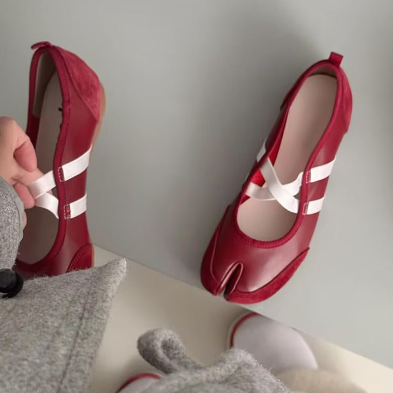 Women's Cross-Strap Clog Shoes | Flat Slip-On Clogs with Rubber Sole