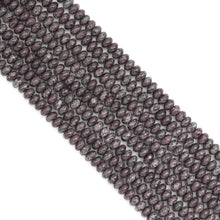 Load image into Gallery viewer, 5x8mm Smooth Rondelle Brown Snowflake Beads, Sku#U1921