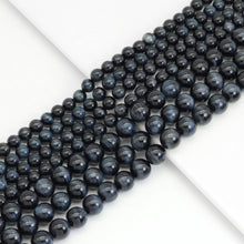 Load image into Gallery viewer, Genuine Blue Tiger Eye Round Smooth Beads, Sku#U1949