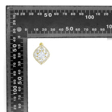 Load image into Gallery viewer, Baguette Diamond CZ Gold Silver Marquise shape Stud Earrings, Sku#L737