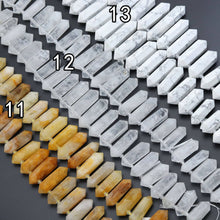 Load image into Gallery viewer, 12x45mm Top Drilled Double Point Beads, Sku#U1815