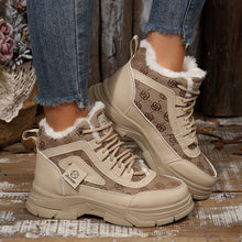 Load image into Gallery viewer, Women's Fleece-Lined High-Top Winter Snow Boots – Platform Lace-Up Dr. Martens Style