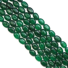 Load image into Gallery viewer, Emerald Jade in Flat Oval Smooth Beads, Sku#U1774