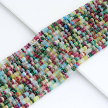 Load image into Gallery viewer, 2x4mm Smooth Rondelle Multicolor Jade Beads, Sku#U2057