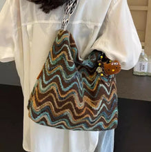Load image into Gallery viewer, Women's Embroidered Canvas Crossbody Bag – Ethnic Boho Shoulder Bag with Pendant Option