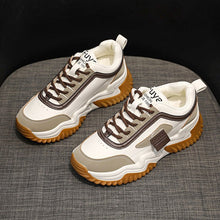 Load image into Gallery viewer, Women's Contrast-Color Lace Sneakers | Synthetic Leather Low-Cut Sport Shoes