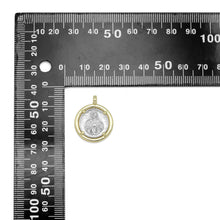 Load image into Gallery viewer, Dual color Virgin Mary Gold Coin Charm Pendant, Sku#LK1016