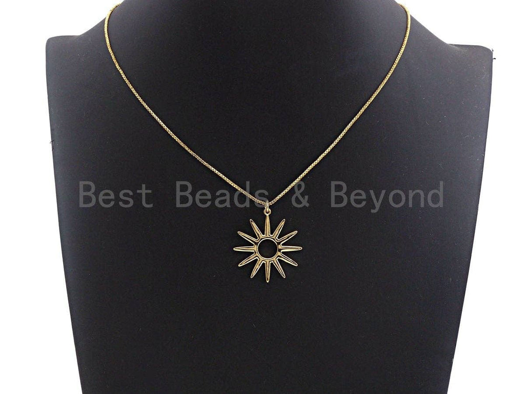 Round Hollow out Sunflower Pendant
