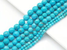 Load image into Gallery viewer, Natural Faceted Turquoise Beads, 4mm/6mm/8mm/10mm, sku#U1438