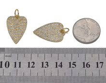 Load image into Gallery viewer, Gold CZ Pave Heart Charm, Sku#LX93