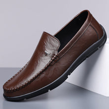 Load image into Gallery viewer, Men's Genuine Leather Slip-On Loafers | Breathable Suede Casual Shoes with Non-Slip Rubber Sole