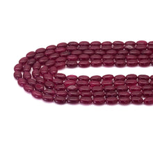 Load image into Gallery viewer, Ruby Jade in Flat Oval Smooth Beads, Sku#U1773