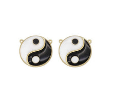 Load image into Gallery viewer, Large Enamel Tai Ji  Yin Yang Shape Charm, Sku#LK697